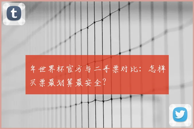 年世界杯官方与二手票对比：怎样买票最划算最安全？